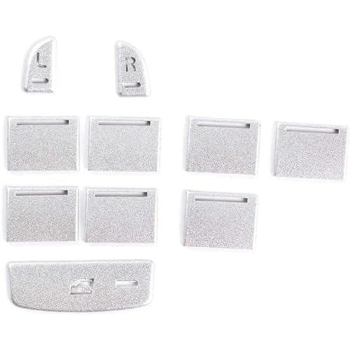 Autocollants de bouton lève-vitre Jaguar XF 2012-2015 - Kit noir de 10 pièces pour intérieur