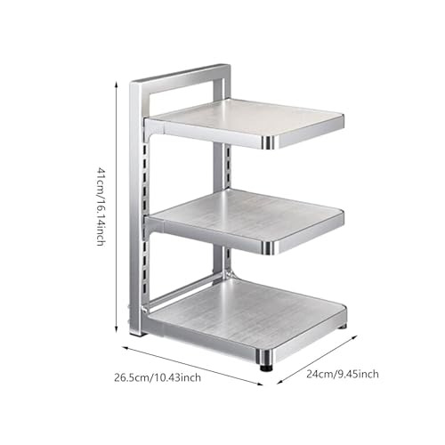 Baoblaze Pot Pan Rack, Pots and Pans Organizer,Stainless Steel Standing Pot Rack, Space Saving Pot Holder Rack for Kitchen, 3 Tier - Image 5