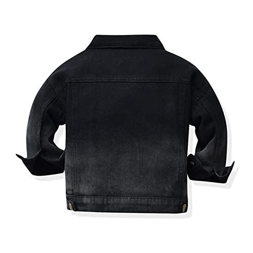 Moonker Baby Boys Denim Jacket Long Sleeve Lapel Collar Button Trucker Jackets Fall Windproof Outwear with2