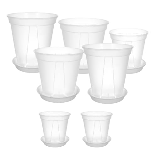 POPETPOP 8pezzi Vasi Trasparenti Per Piante in Plastica Pp Adatti Vivaismo e Giardinaggio Per Piante Grasse e Fiori Interni Riutilizzabili e Leggeri Controllo Radici Ottimale