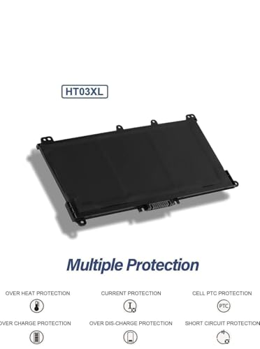 Image of VinTej HT03XL Laptop Battery Compatible for HP Pavilion HSTNN-15-da0053wm, 15-da0002dx, 14m-dh1003dx, 15-da0012dx, DB8R, DB8S, IB80, IB8O, LB8L, LB8M, HT03XL VinTej02