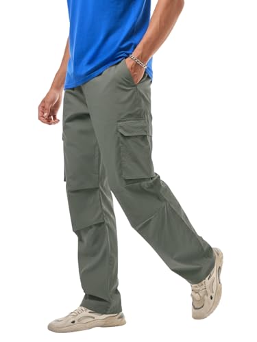 GRECIILOOKS Men’s Cargo Pants | 5 Pocket Cotton Cargo Joggers for...
