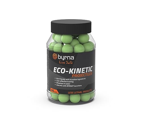 Byrna Eco-Kinetic Projectiles - Training & Recreational Projectile Rounds for Byrna Launchers with Visual Impact Technology - Water Soluble Easy to Clean 0.68 Caliber (95 Count)