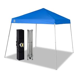 Crown Shades Blue Gazebo 3 x 3 m basis 2,5 m x 2,5 m Top Heavy Duty pop-up tuinhuisje waterdicht onderdak in hoogte verstelbaar campingpaviljoen voor tuin en strand met draagtas