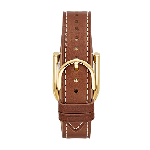 Fossil Women's Harwell Quartz Stainless Steel And Eco Leather Three-Hand Watch, Color: Gold, Brown (Model: Es5264) #TOP2