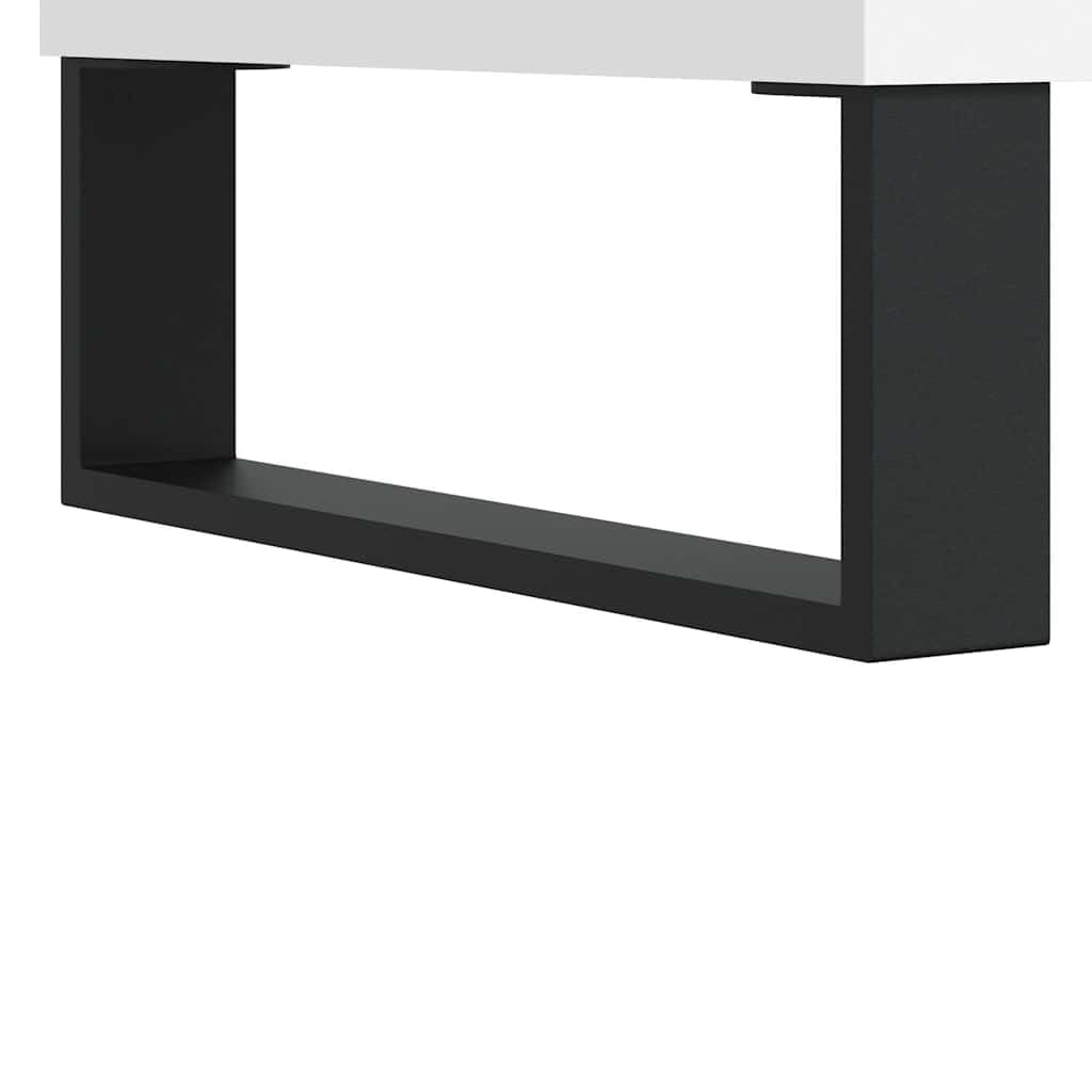 vidaXL Mobile Porta Dischi Bianco 84,5x38x89 cm in Legno Multistrato