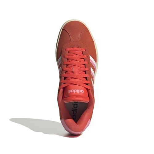 Image of adidas Womens Vl Court Bold Lace Up Sneakers Shoes Casual - Pink