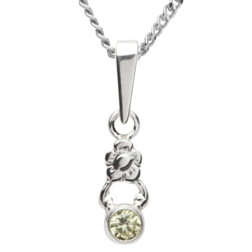 Preisvergleich Produktbild InCollections Damen-Anhänger 925 / 000 Sterlingsilber mit Zirkonia limette inklusive Panzerkette verstellbar 36 - 38 cm 7320200003401