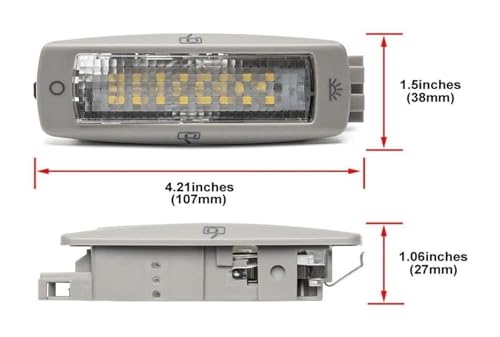 Lámpara de techo para coche Golf 1998 2005 consola luz de lectura interior gris recambio 7