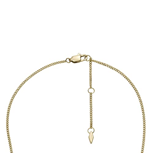 Fossil Women's Drew Stainless Steel Bar Chain Necklace, Color: Gold (Model: Jf04174710) #TOP3