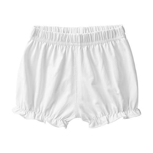 TTAO Infant Baby Girls Cotton Breathable Bloomer Loose Harem Shorts Diaper Cover Underwear Panty Underpants Ivory 9-12 Months