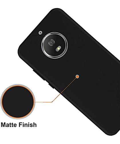 Image of Mobile Back Cover Case for Motorola Moto G5S (Silicone Case|CameraProtection|Black SC1510)