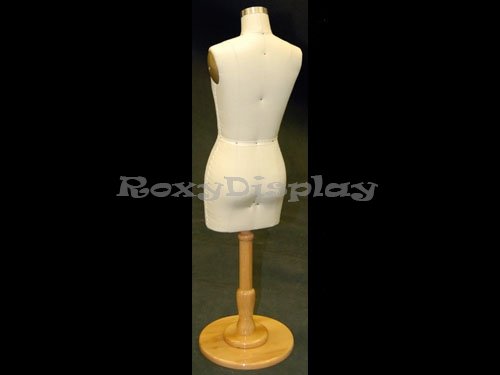 (ST-Size8Half+BS-C6MN) Half Scale Missy Dress Form Size 8 + Base - Thumbnail 2