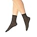 Angelina 40D Nylon Ankle Socks, 6 Pairs per Pack, Black Color, #320BLK