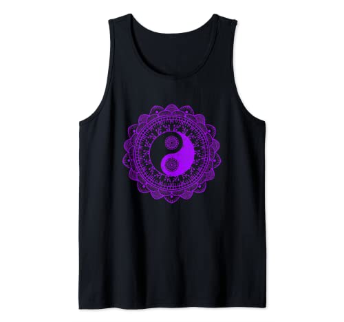 Ying Yang Vintage Meditation Yoga espiritualidad budismo Camiseta sin Mangas
