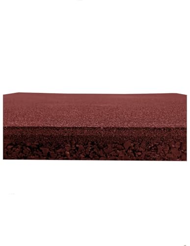 JARDIN202 - Loseta de Caucho Maciza Profesional | 1x1m | Especial para Gimnasios y Competiciones | Fitness | 20 mm - Sin cruceta (Roja) - imagen 5