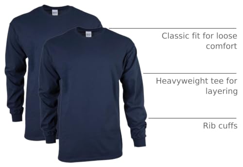 Image of Gildan Adult Ultra Cotton Long Sleeve T-Shirt, Style G2400, Multipack