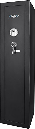 Barska Quick and Easy Large Access Biometric Rifles, Firearms and Long Guns Safe for Home, Removable Shelves, Optional Silent Mode, 5.52 Cubic Feet, Up to 10 Rifles without any accessories