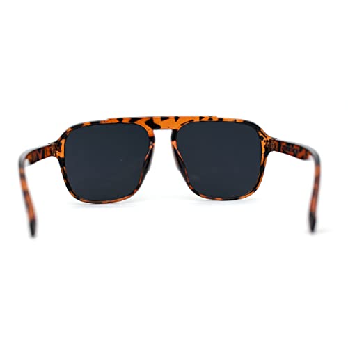 SA106 Unique Top Bridge Oversize Rectangle Racer Plastic Sunglasses4