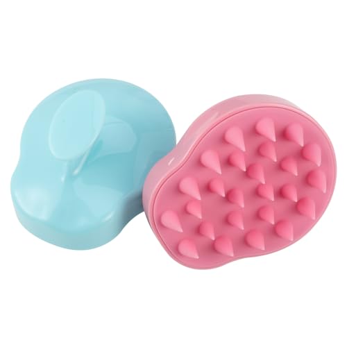 LALADEFIEE Cepillo De Masaje Cuero Cabelludo y Champú 2 Unidades Silicona Desmontable Masaje Suave Cuidado Cabello Limpieza Uso Diario Salud Scalp Massage Para Todo Tipo De Cabello