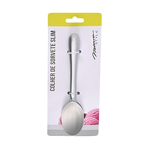 Mimo Style Colher de Aço Inoxidável para Sorvete, com Formato Arredondado, Prática e Multiuso. Com A