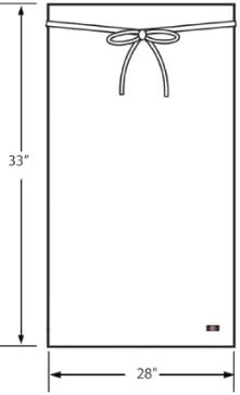 Miniatura 2 de Chef Code Delantal de cintura de barra para servidor o camarera CC503 33 "x 28" (blanco)