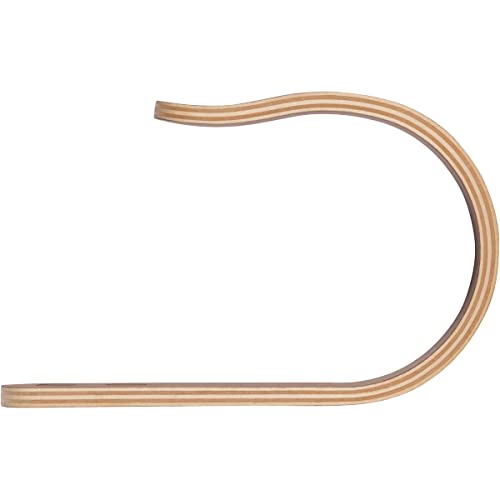 2 X Waveply Wood Curtain Holdbacks Plywood Drapery U Shaped Hook Tiebacks For Wall (Walnut) #TOP2