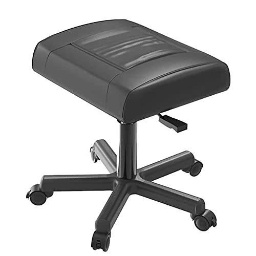 Soulager le mal de dos avec ce repose-pieds à roulettes réglable en simili cuir pour bureau