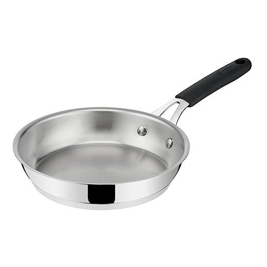 Lagostina Tempra Stalen pan Ø 20 cm van roestvrij staal 18/10 met lagothermbodem en ergonomische siliconen handgreep, pan voor inductie, gas en oven