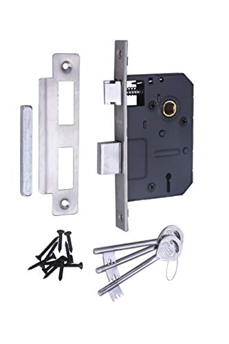 Image of Atom Heavy Duty Mortise Door Lock for Bedroom, Living Room, Main Door, Brass Antique Finish | 3 Keys | 6 Lever Double Stage Lockset for House Hotel Office(1002KY)
