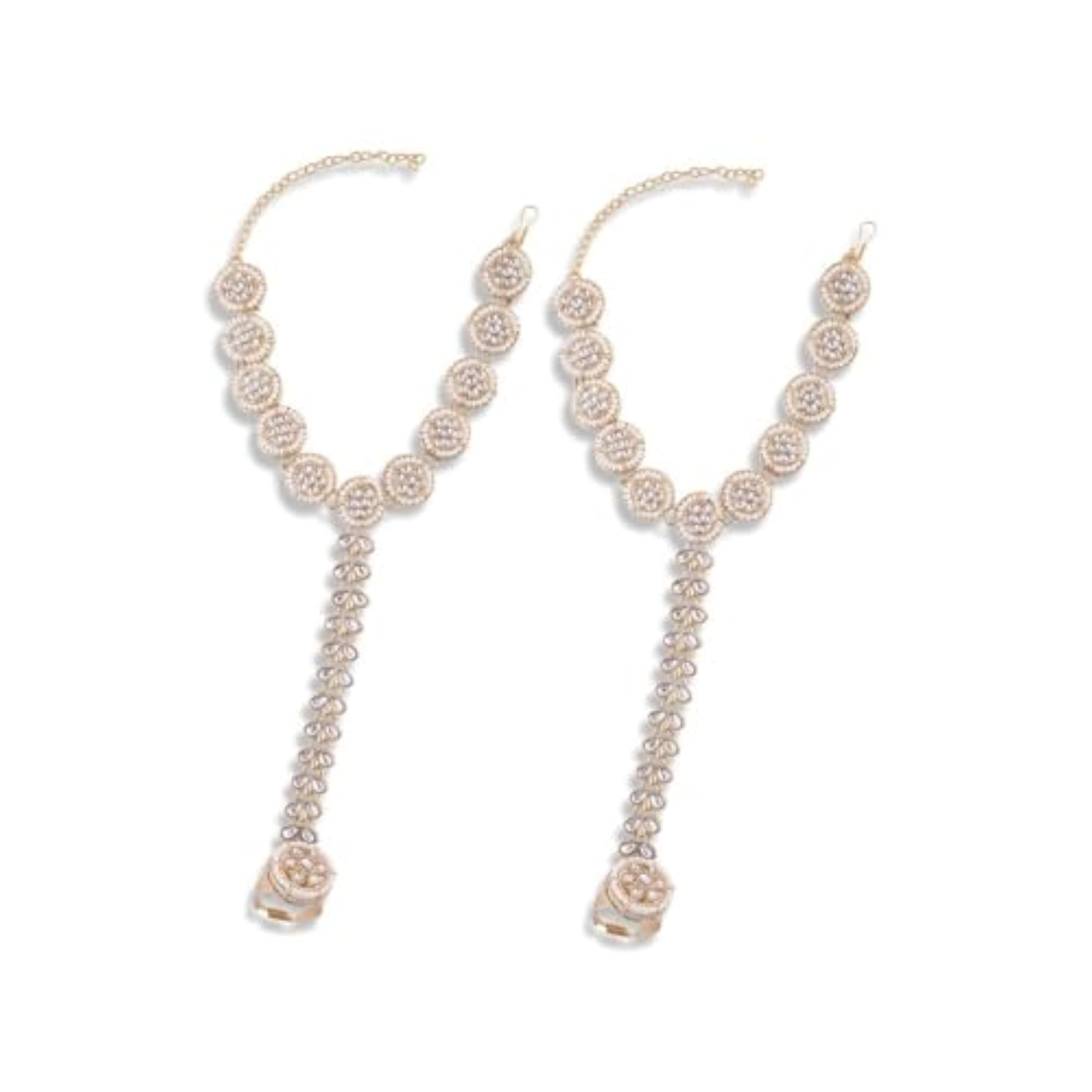 Golden Plated Stone Beaded Bridal Jewellery Set for Women