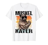 Muskel Kater Gym Katze Herren Fitness Katzen Bodybuilding T-Shirt