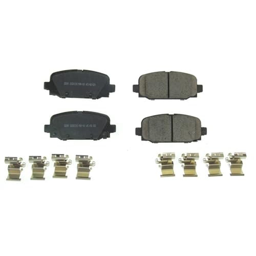 Image of PowerStop Rear Brake Pads for Jeep Compass 2018-25 - Z17 Ceramic Brake Pads with Installation Hardware, 17-2081