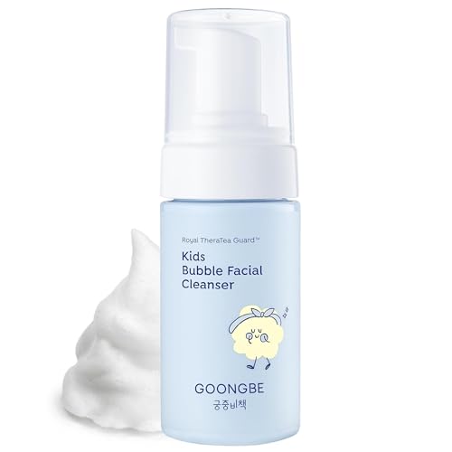 Image of GOONGBE Kids Bubble Face Wash - Tear-Free Micellar Foam Cleanser for Sensitive Skin - Gentle Sunscreen Removal, Low pH with Panthenol & Cica - Pump Foam, Allergen-Free, 3.38 fl oz