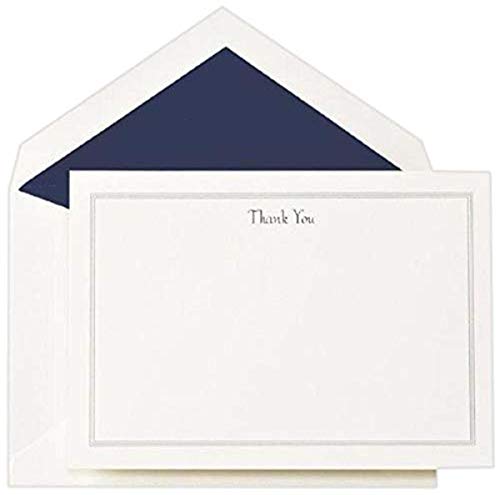 Cartes de remerciement Crane & Co. bleues pour éviter les papiers bas de gamme