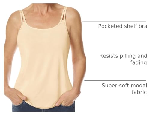 Image of Amoena Women's Valetta Pocketed Camisole W /Built in Shelf Bra
