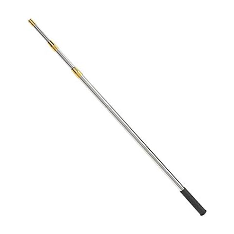 Cyfie Retractable Fishing Gaff, Stainless Steel Flounder Gig Frog Gig Gaff Pole, Muti-Size Telescopic Fishing Gaff with 8mm Screw, Capable for Gaff Harpoon Hook (6 Feet Extending Pole) Cover