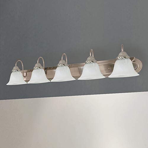 Image of Nuvo Lighting 60 /323 Traditional Five Light Vanity from Ballerina Collection in Pwt, Nckl, B /S, Slvr. Finish