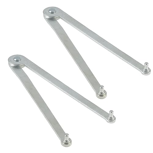 TorSor 2 Pack Angle Grinder Pin Wrench Universal Adjustable Angle Grinder Replacement Wrenches Locknut Spanner for Bosch Makita Milwaukee DongCheng Dewalt Angle Grinders Outer Flange Nut Lock Nuts