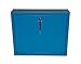 Adir Metal Suggestion Box with Lock and Slot, Wall Mount Deposit Box for Payments and Checks, Office Mail Box for Employees, Mailbox for House, Safe Drop Box with Keys - 3x10x12 Inch Blue