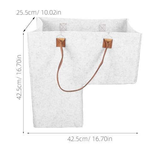 Garneck Treppenkorb Stufenkorb Filz Aufbewahrungskorb Hellgrau Korb L Förmig Leder Griffe Wäschekorb Spielzeugkorb Spielzeug Aufbewahrung Zimmer Zuhause Kindergarten Organizer Multifunktional