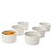 MamboCat 6er Set Muffin Förmchen Bianca weiße Auflaufform 120 ml I Creme Brulee Schälchen Set Porzellan spülmaschinenfest I Souffleeförmchen backofenfest I kleine Dessertschalen Ø 8,7 cm