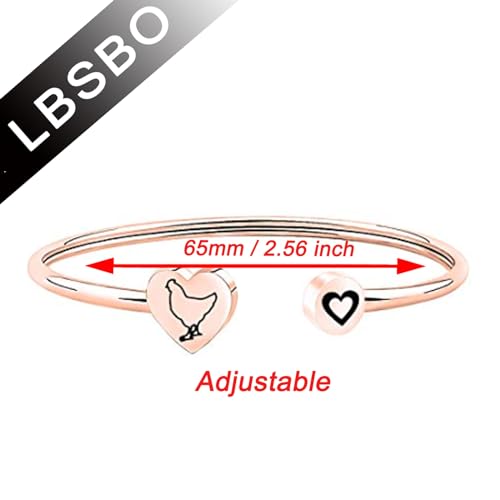 Pet Lover Poultry Lover Gift: Chicken Charm Bracelet2