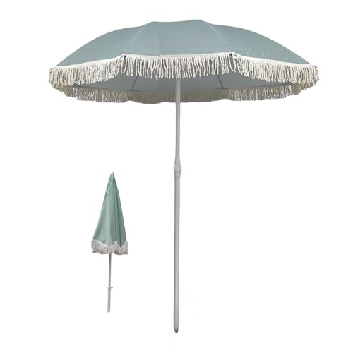 Sombrilla de jardín basculante con protección UV50+ y varillas resistentes