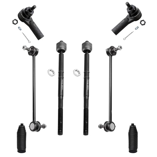 Image of Detroit Axle - 12pc Front End Suspension Kit for 2005-2009 Ford Escape Mazda Tribute Mercury Mariner 2006 2007 2008 Ready Struts Lower Control Arms Ball Joints Sway Bars Tie Rods Boots Replacement