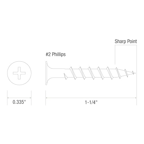 Image of Grip-Rite Exterior Screws - Safe for Use in Treated Lumber - #2 Phillips Bugle Head - Coarse Thread Deck Screws - PrimeGuard Coating - 1lb Box - #9 x 1-1 /4 inch - Gray - PTN114S1