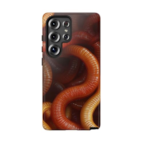 Coque Samsung S25 Ultra Earthworms marron brillante antichoc pour protection rigide