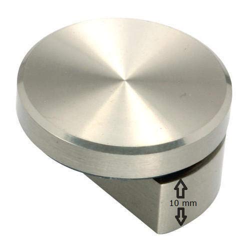 RISEOM Glass Half Round Mirror Holder Bracket (10mm, Silver) - Pack of 4 (B0823RGRHM) Amazon Price History, Amazon Price Tracker