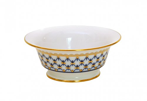 Lomonosov Imperial Porcelain Cobalt Net Tableware Teaware Collection (Snack Bowl #2)