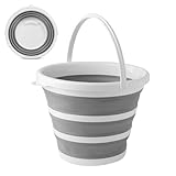 SUKYBUE Cubetas Plegables de 10 litros, Cubos de Limpieza Plegable, Cubo Multiusos Retractil, Apto para Jardinería al Aire...